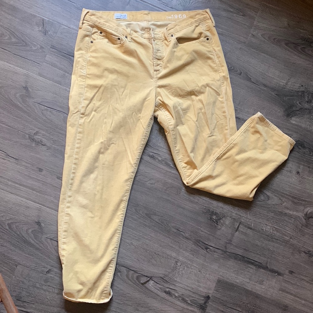 Yellow corduroy Gap pants